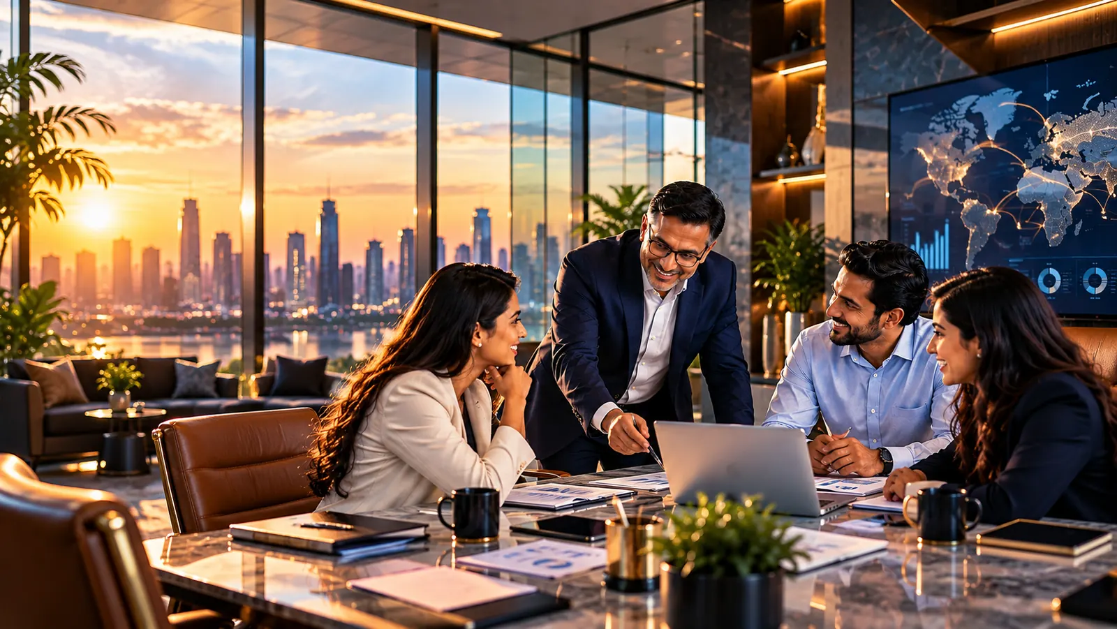 Business team collaborating in a meeting