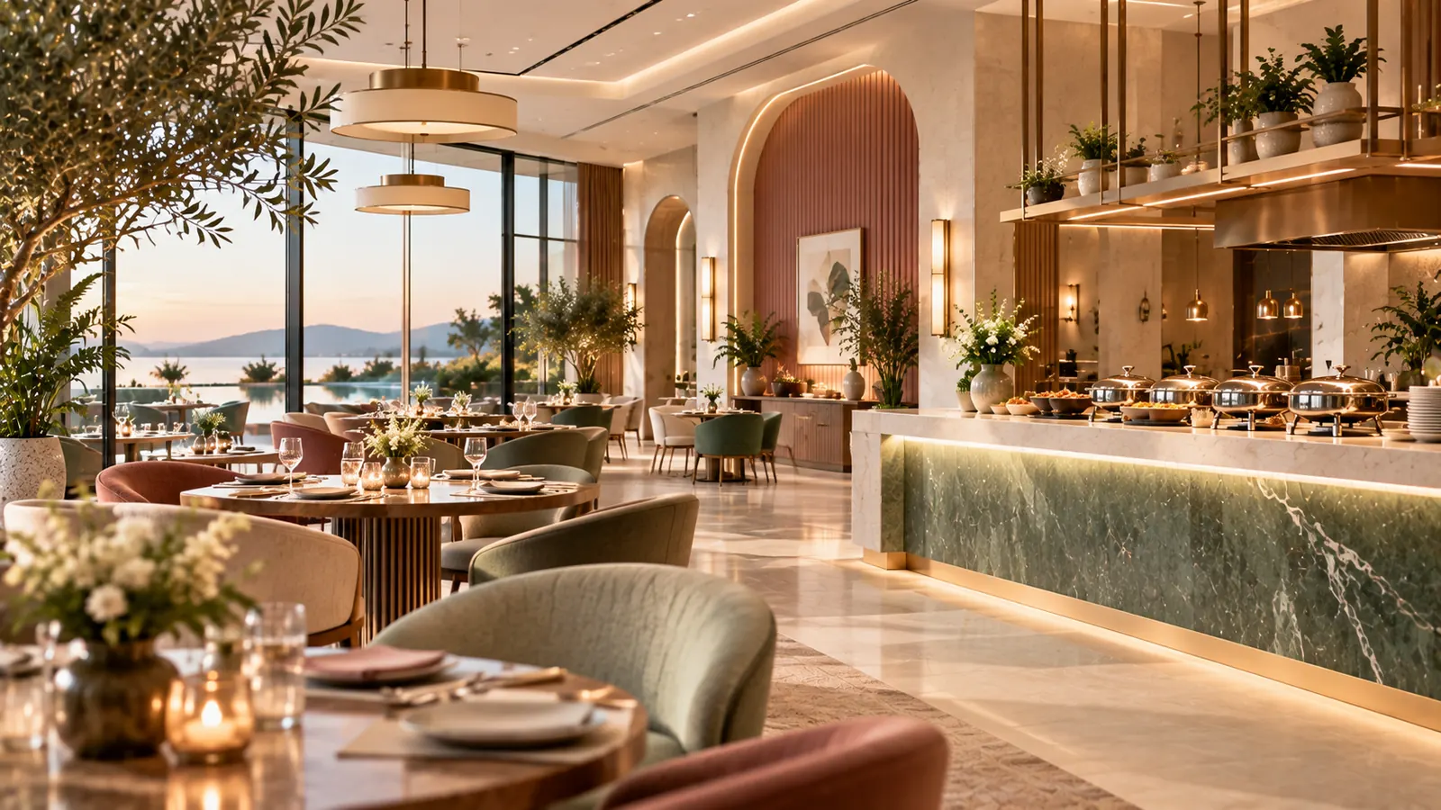 Hotel and restaurant interior